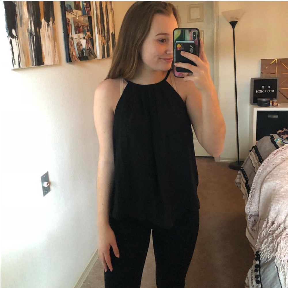 Black Halter Top. Size Small